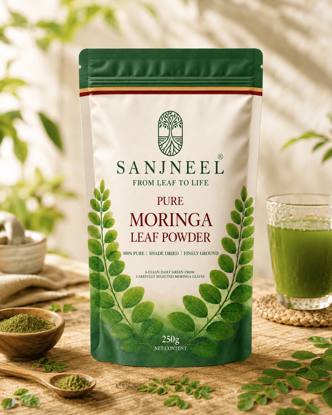 SanjNeel Pure Moringa Leaf Powder